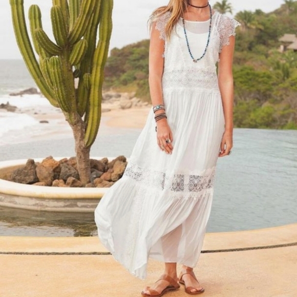 🆕🌿SUNDANCE bohemian LACE DRESS🌿 - Picture 1 of 10